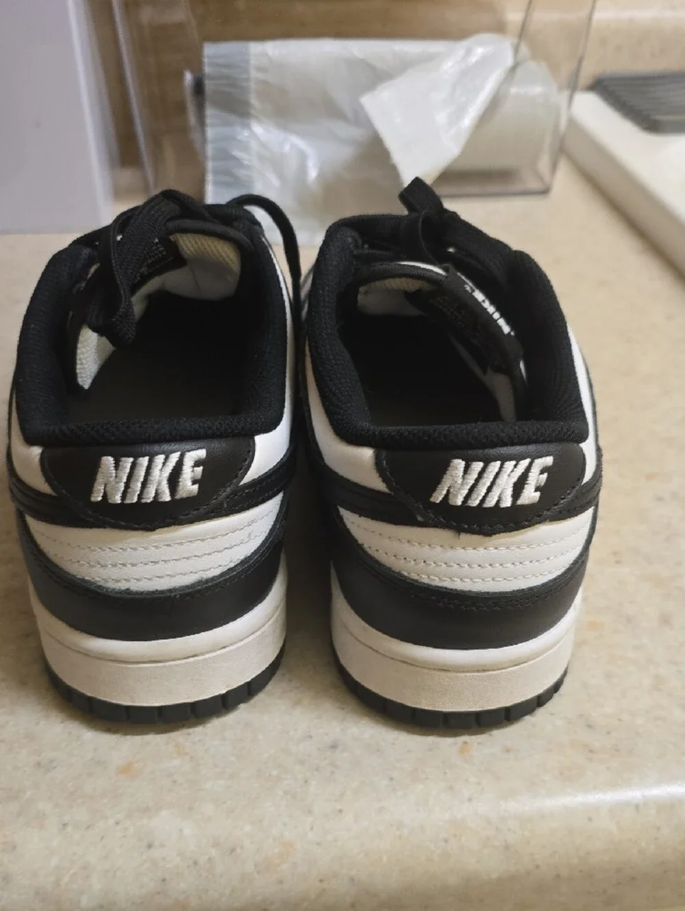 Nike Black and White Panda Dunk Low Size 8 Womens